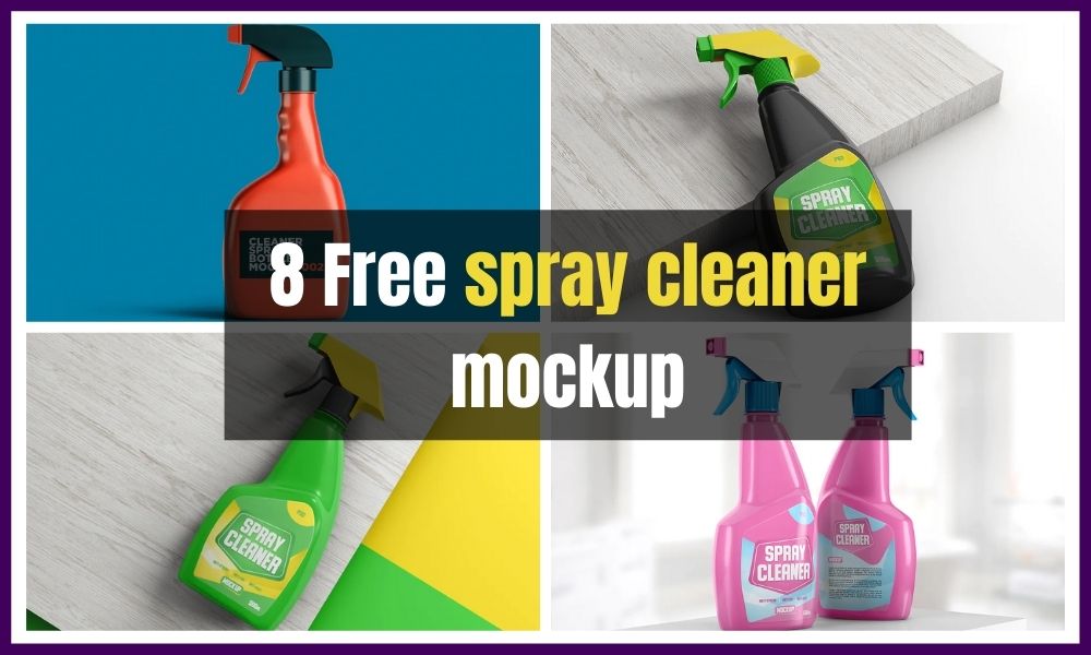spray cleaner Mockup